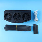 LED indicator on plug and play triple fan car exhaust ventilation unit