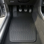 Durable textured rubber car floor mats designed for all weather use