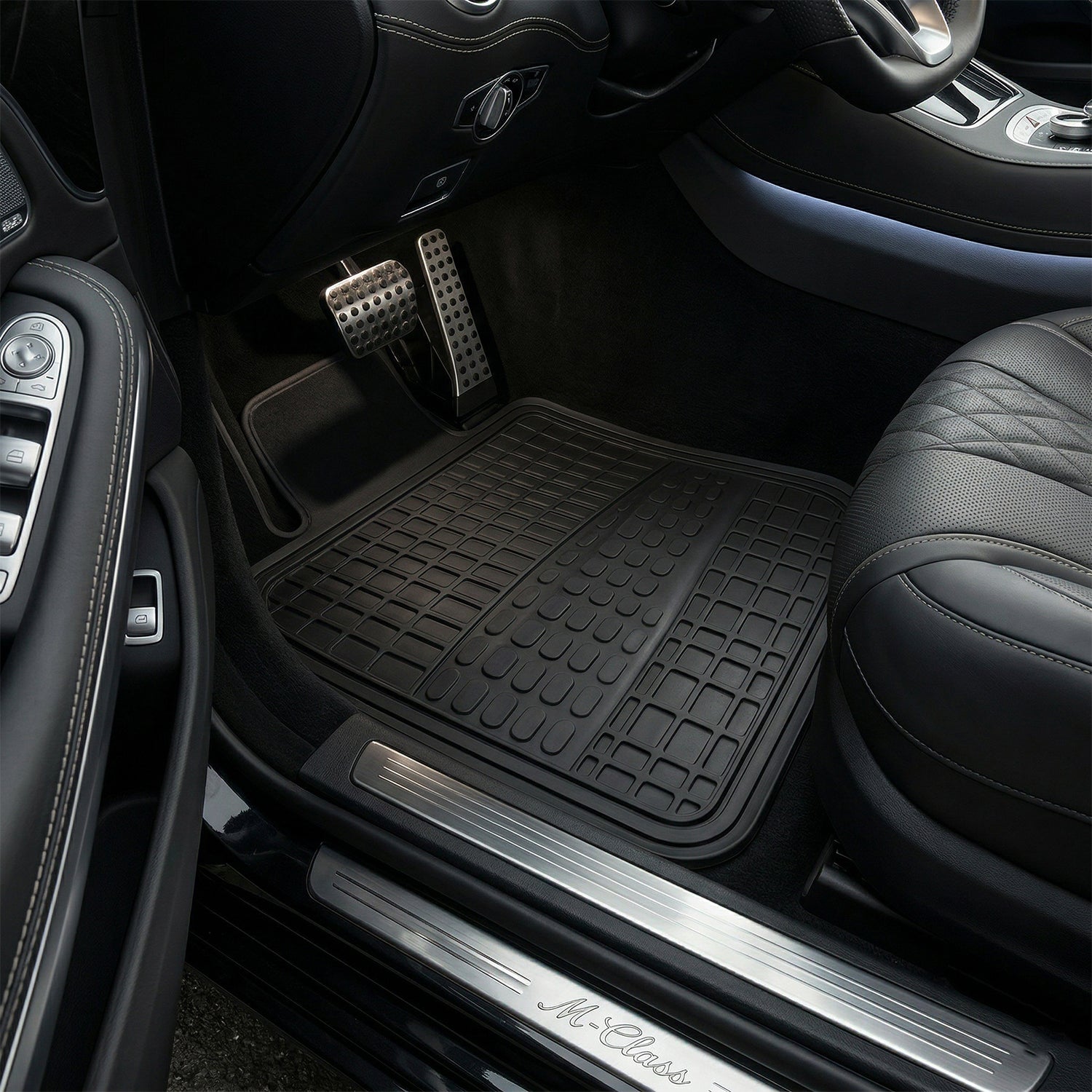 Easy-to-clean waterproof rubber floor mats for cars and SUVs