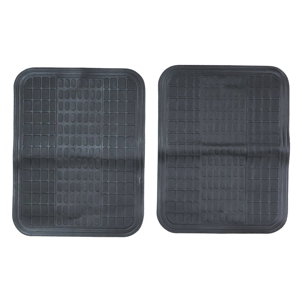 Full set of 4 car floor mats with deep grooves for dirt and mud trapping