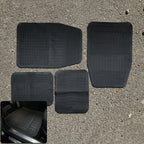 Set of 4 heavy-duty waterproof car floor mats with deep grooves for dust and mud protection
