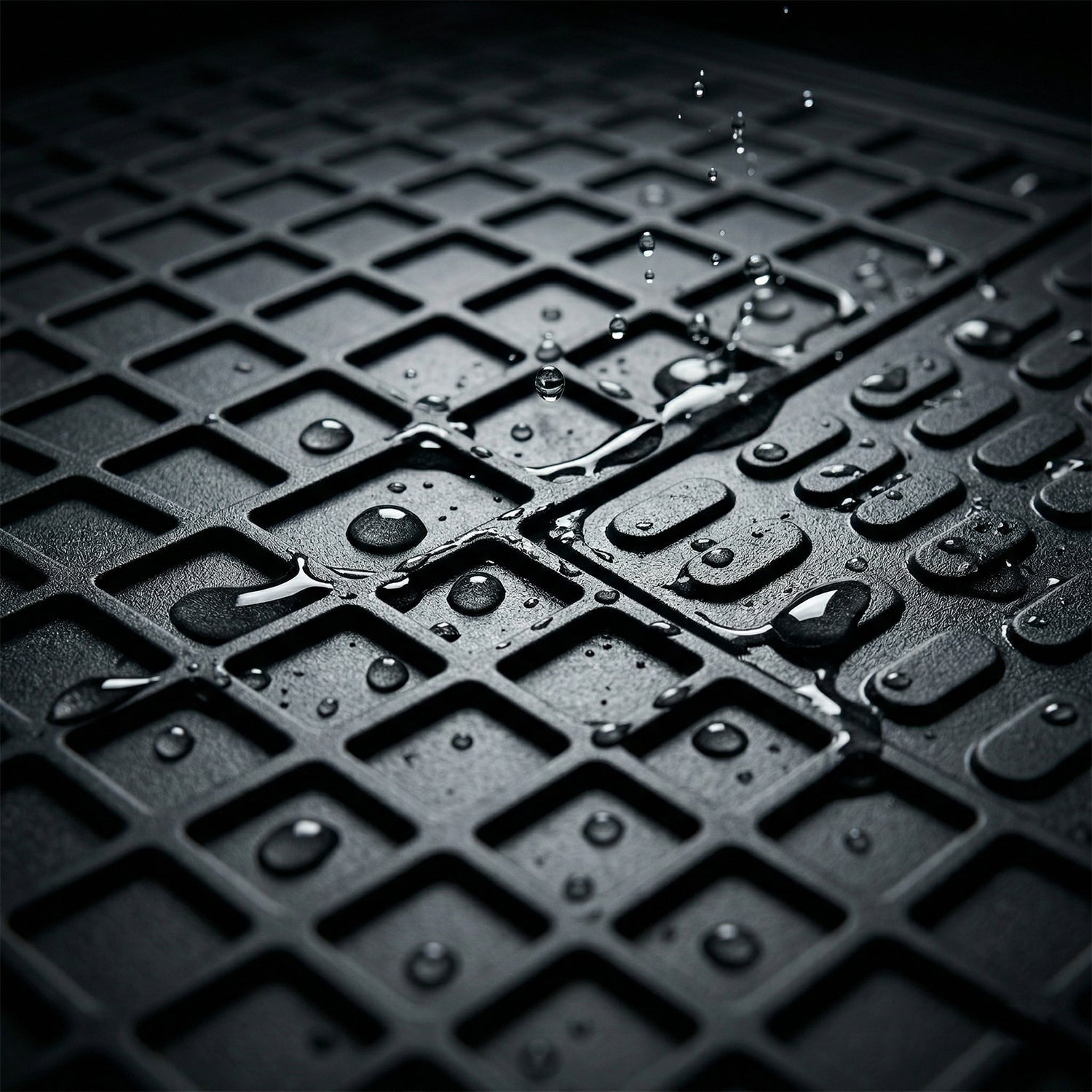 Easy-to-clean waterproof rubber mats for car interior protection