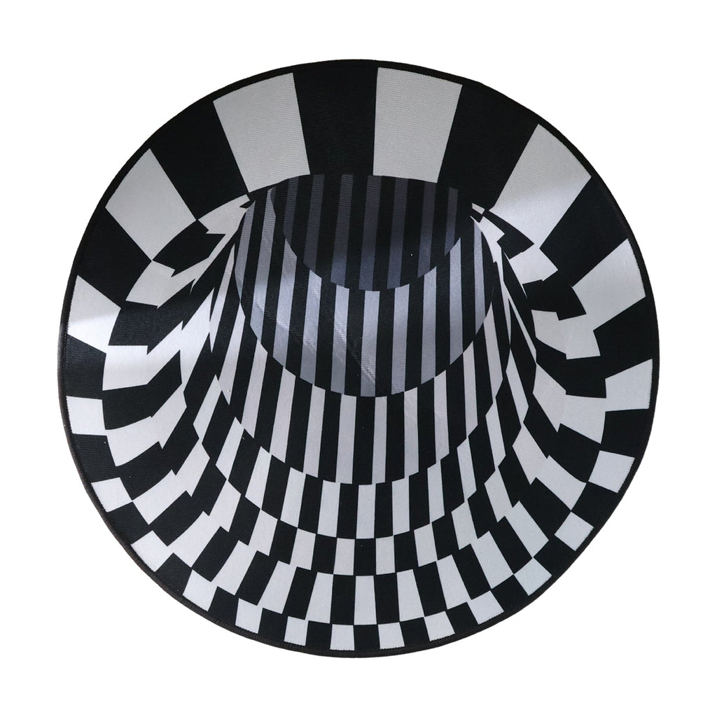 Soft-touch surface of 3D illusion round floor mat