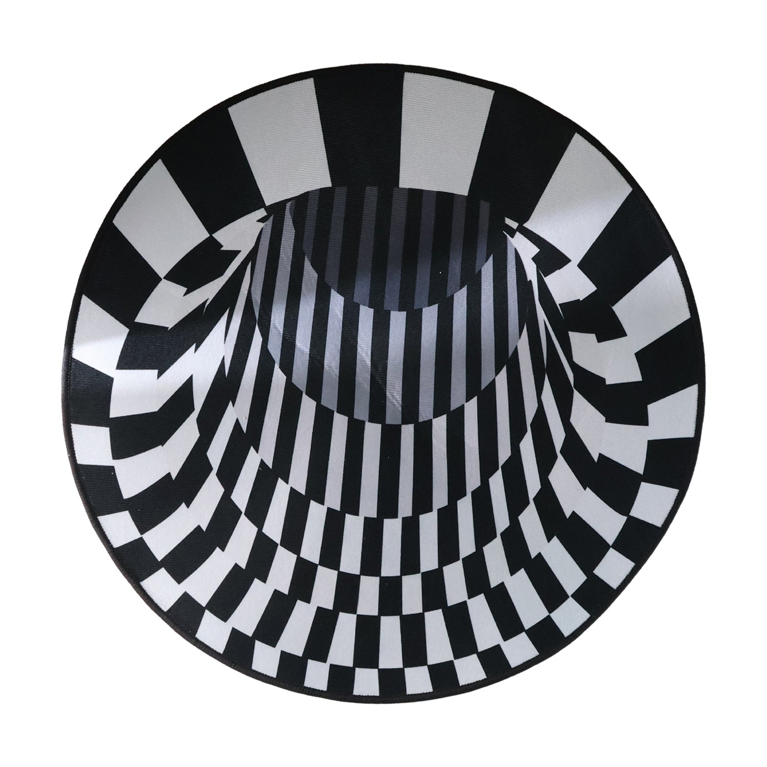Soft-touch surface of 3D illusion round floor mat