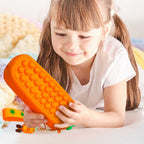 Vibrant silicone bubbles on Pop It pencil pouch
