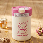 Child-friendly cartoon print drinking tumbler with lid and straw