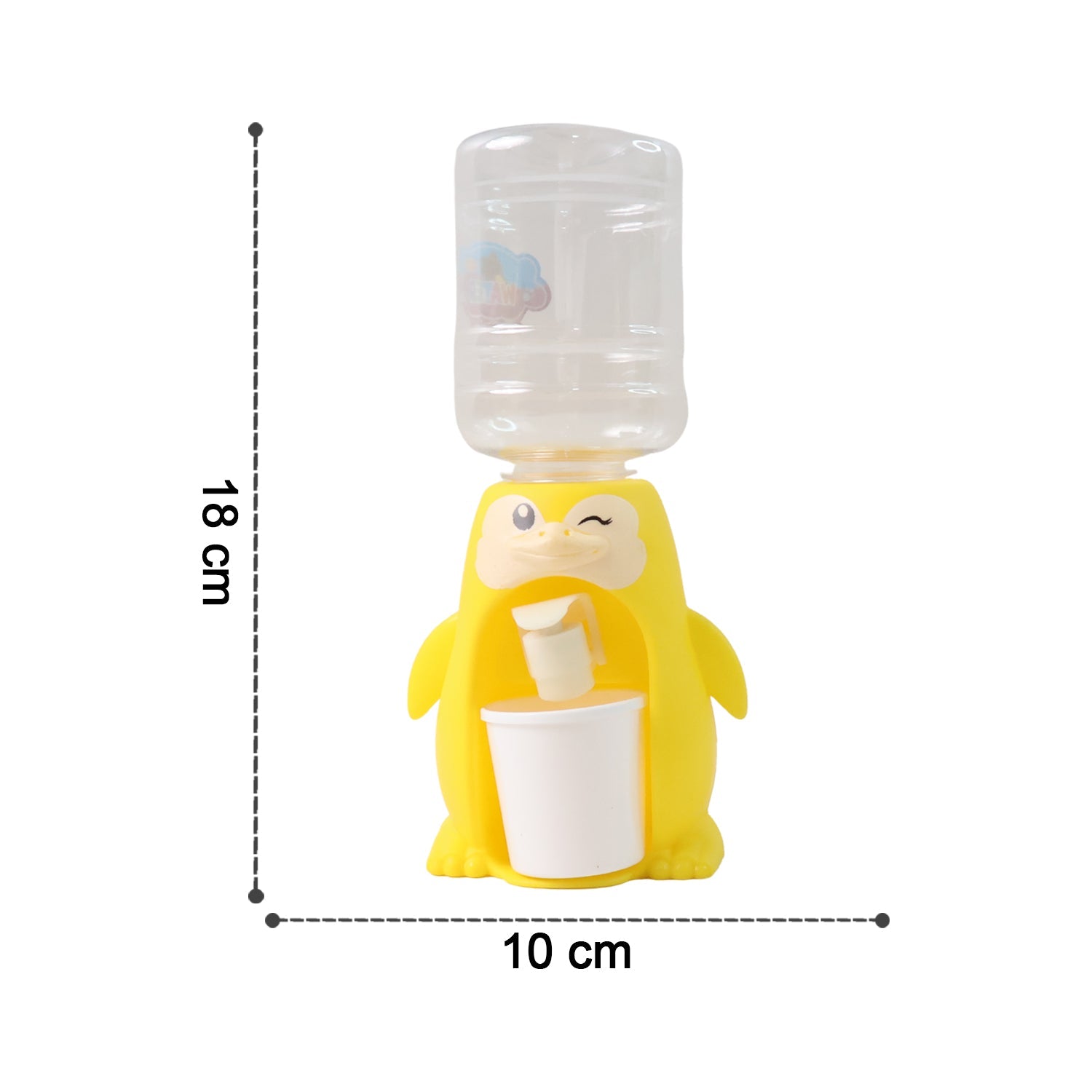 Compact and stable kids water dispenser toy ideal for desks and playrooms
