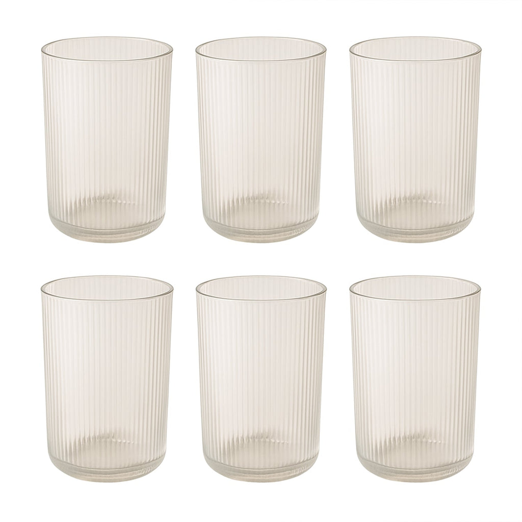 Supermom plastic glass with water and ice cubes inside