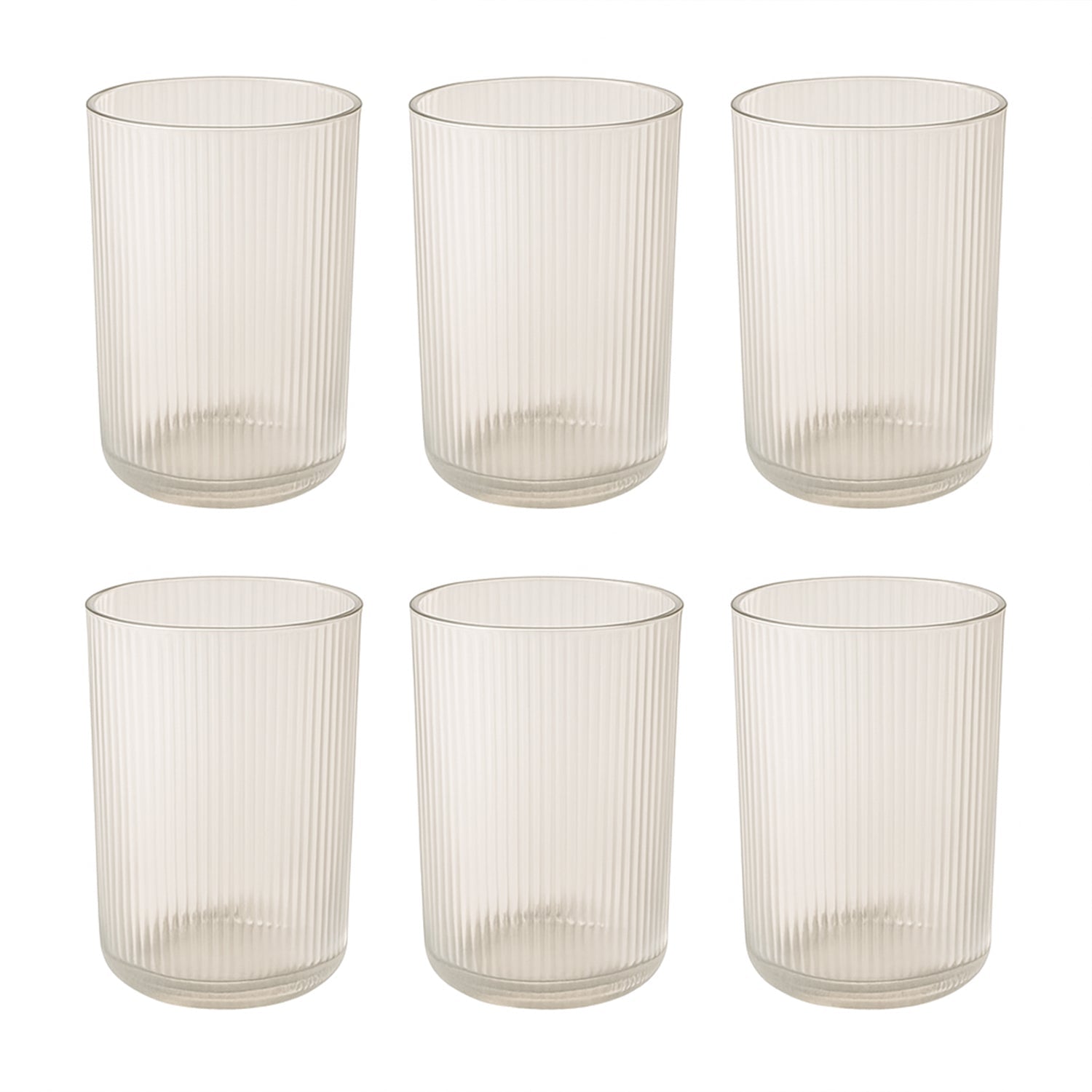 Supermom plastic glass with water and ice cubes inside