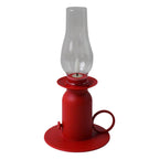 Portable plastic LED candle lamp with classic lantern design