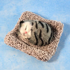 Soft decorative cat plush toy ideal for office desk and shelf decoration