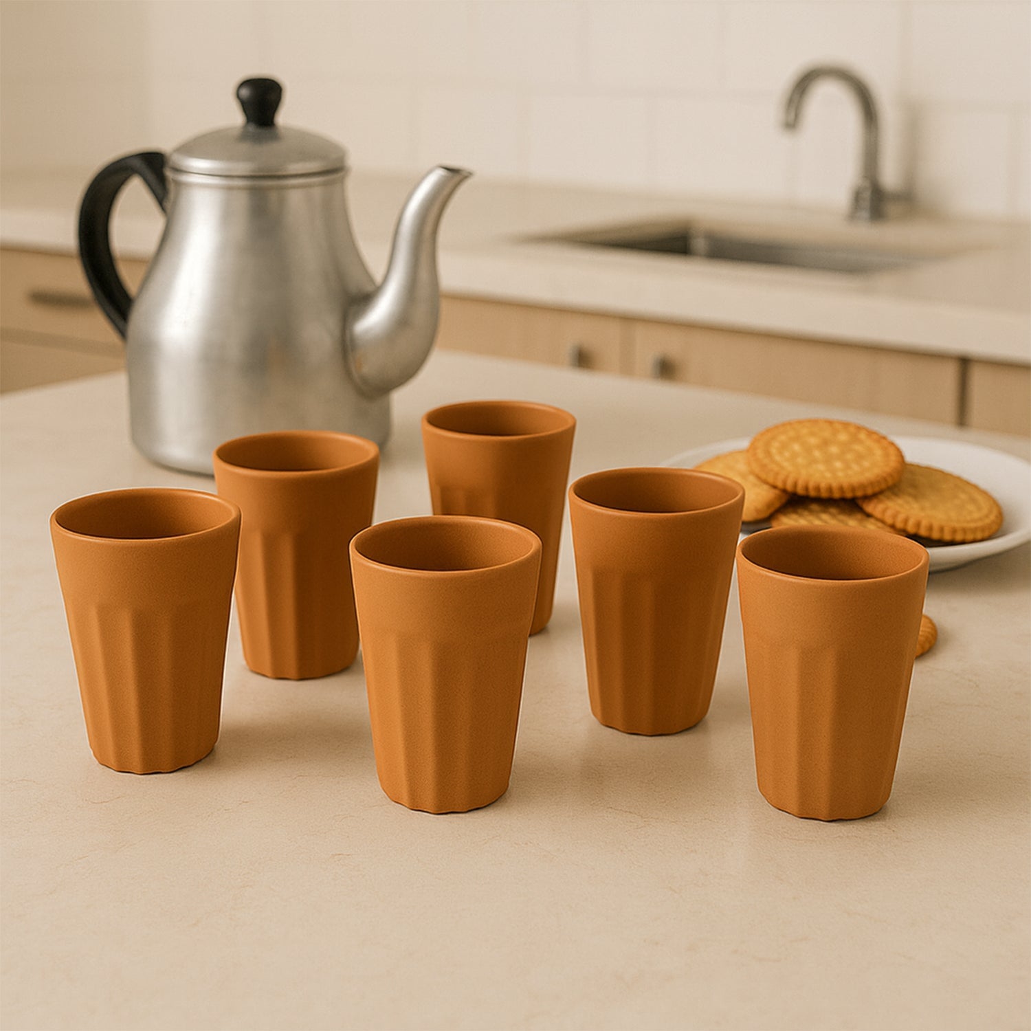 Traditional chai cups showcasing authentic tea glass design