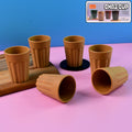Traditional chai cup set showing classic roadside tea glass style