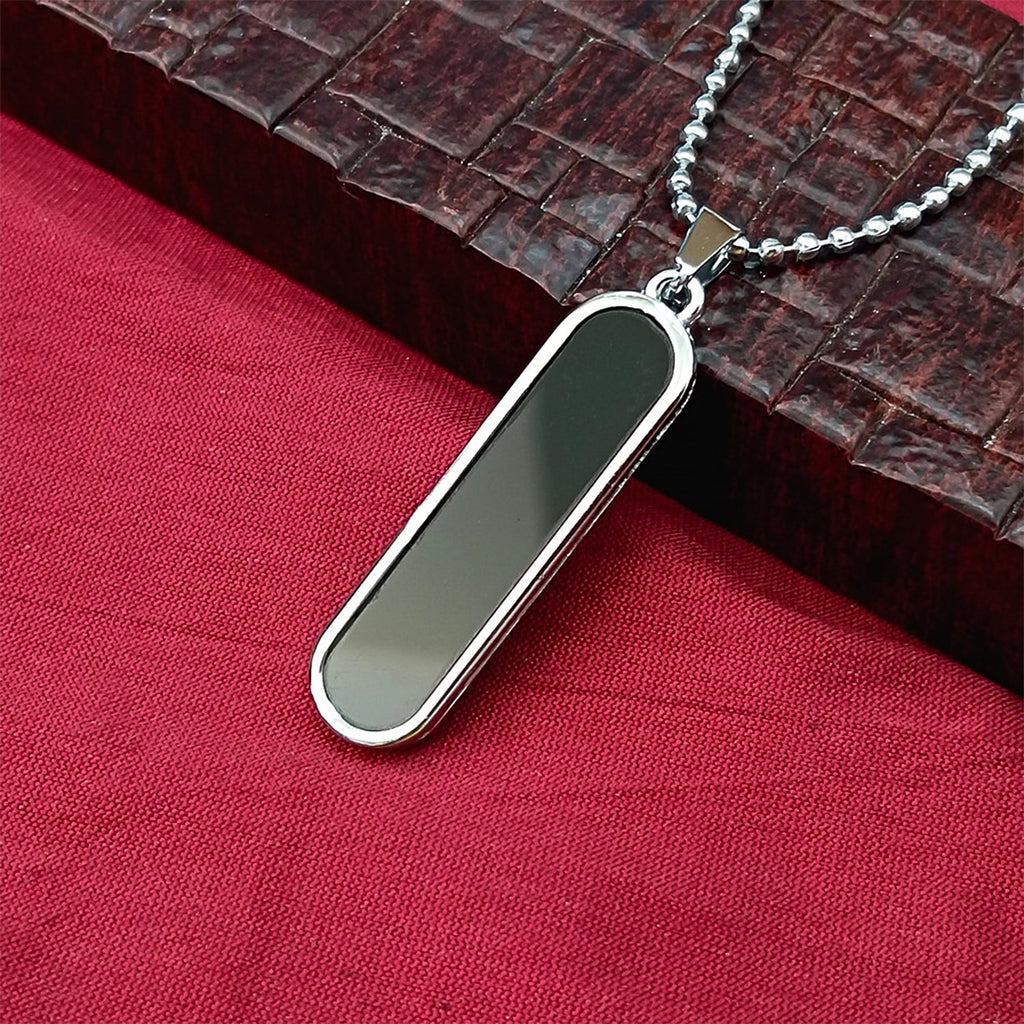 Elegant minimalist bar pendant necklace with matching chain