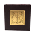 Golden Charan Paduka illustrating fine craftsmanship placed in wooden box