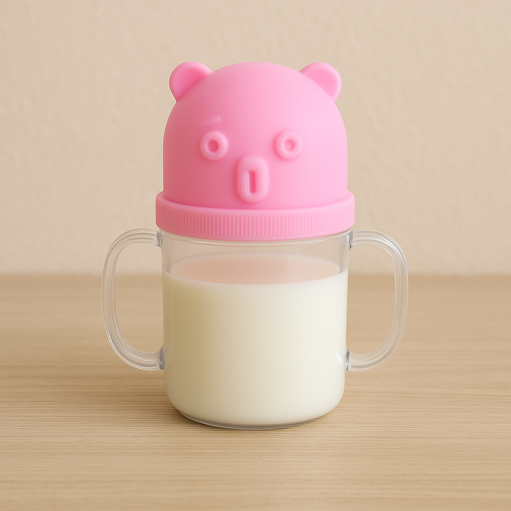 Feedora Baby Milk Sippy Mug, 250ml, with a playful design.