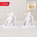 Transparent self adhesive curtain rod hooks for easy mounting