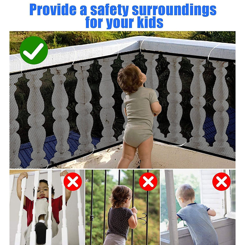 Durable balcony protection net for child and pet safety
