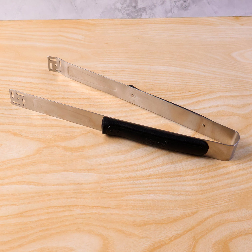 Stainless steel chimta tongs ideal for frying and serving food