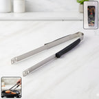 Premium stainless steel chimta kitchen tongs with strong grip