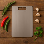 Multipurpose stainless steel chopping and cutting board ideal for vegetables and fruits