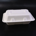 Open Vegnar food box with hinged clamshell lid