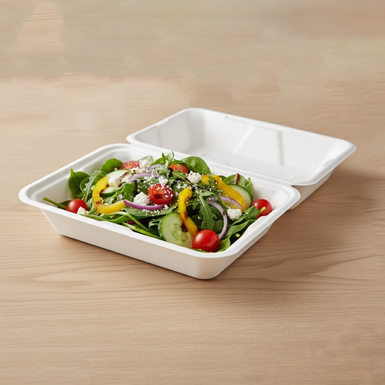 Disposable food container pack for takeaway meals