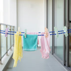 Washing line rope featuring multi-color braided design