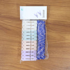 Outdoor drying rope with heavy duty clips securing clothes