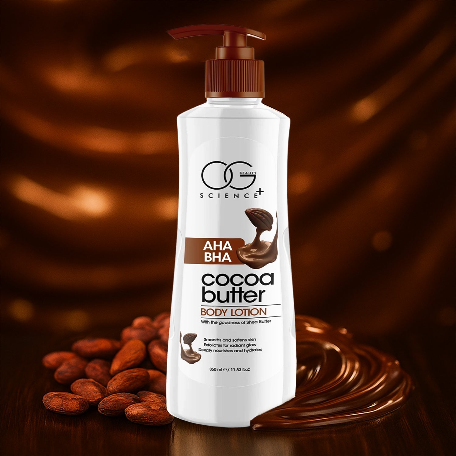 Pump bottle of Cocoa Butter Body Lotion for deep moisturization