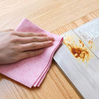 Kitchen surface cleaning cloth for oil and stain removal