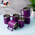 Supermom 6-piece stainless steel coffee mug set with inner steel lining
