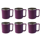 Coffee mug with stainless steel inner lining and sleek outer finish