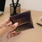 Side view of durable PU leather coin wallet
