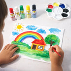 Watercolour paint set for kids with mixing palette and brush