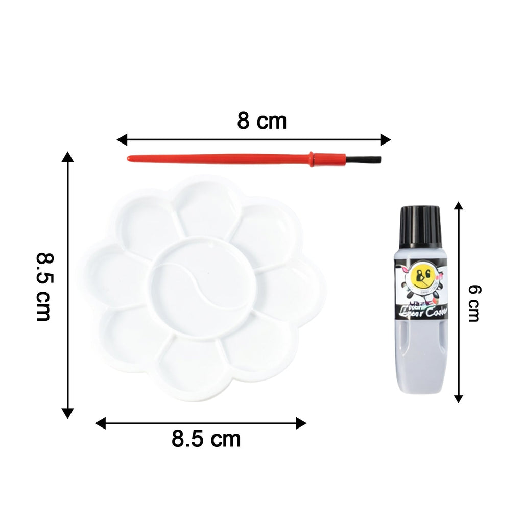 Art kit with colourful water paints and brush for kids