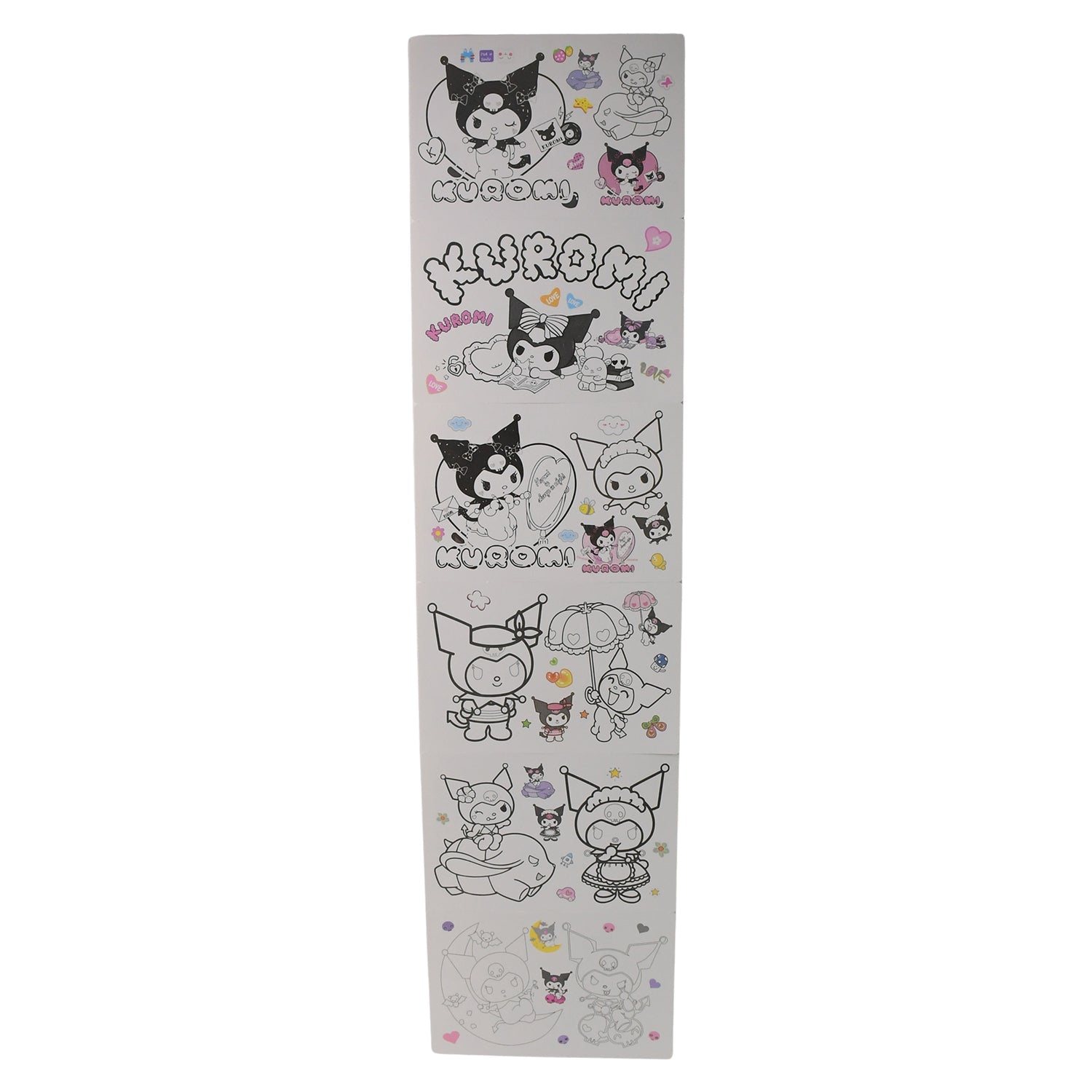 High-quality durable coloring sheets featuring Kuromi designs