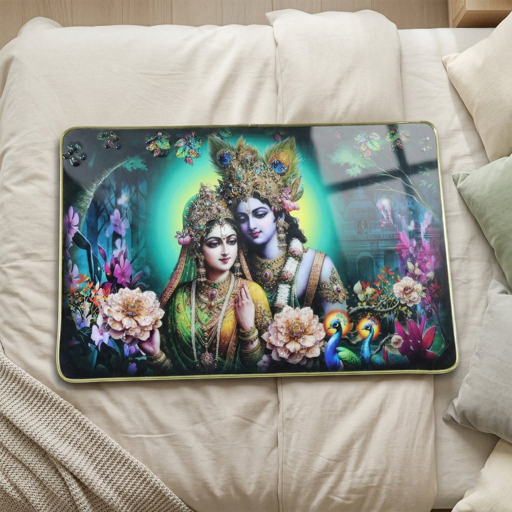 Elegant Krishna Radha wall decor, perfect for gifting