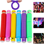 Mix of vibrant colors in LED Glow Pop Tube sensory toy
