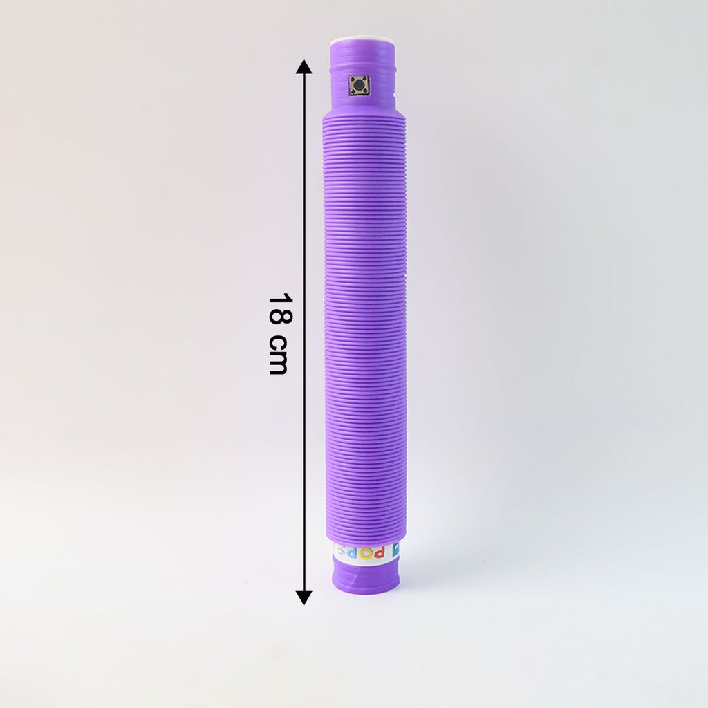 Multiple glowing LED Pop Tubes in vibrant mixed colors