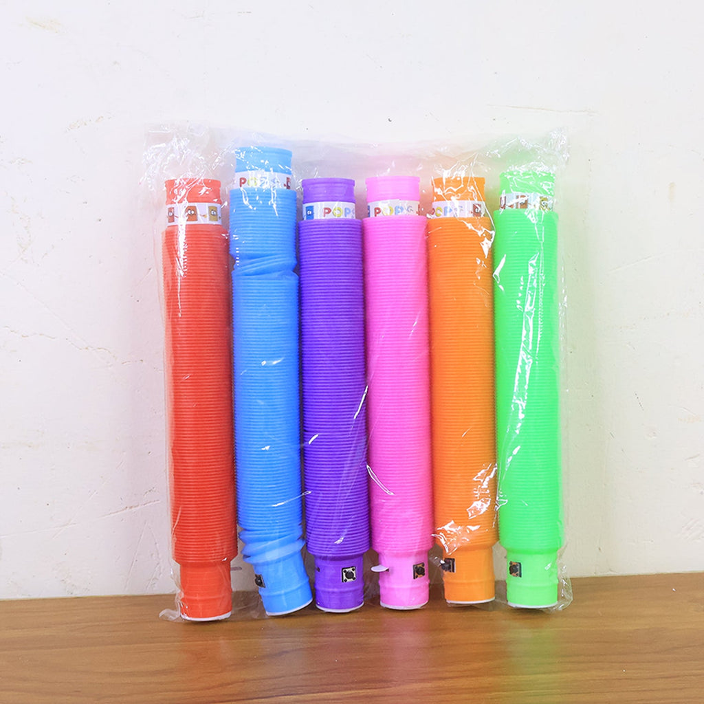 Fully extended LED Glow Pop Tube Fidget Toy showing flexibility