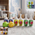 Colorful kids bowling set with pins and balls for indoor and outdoor play