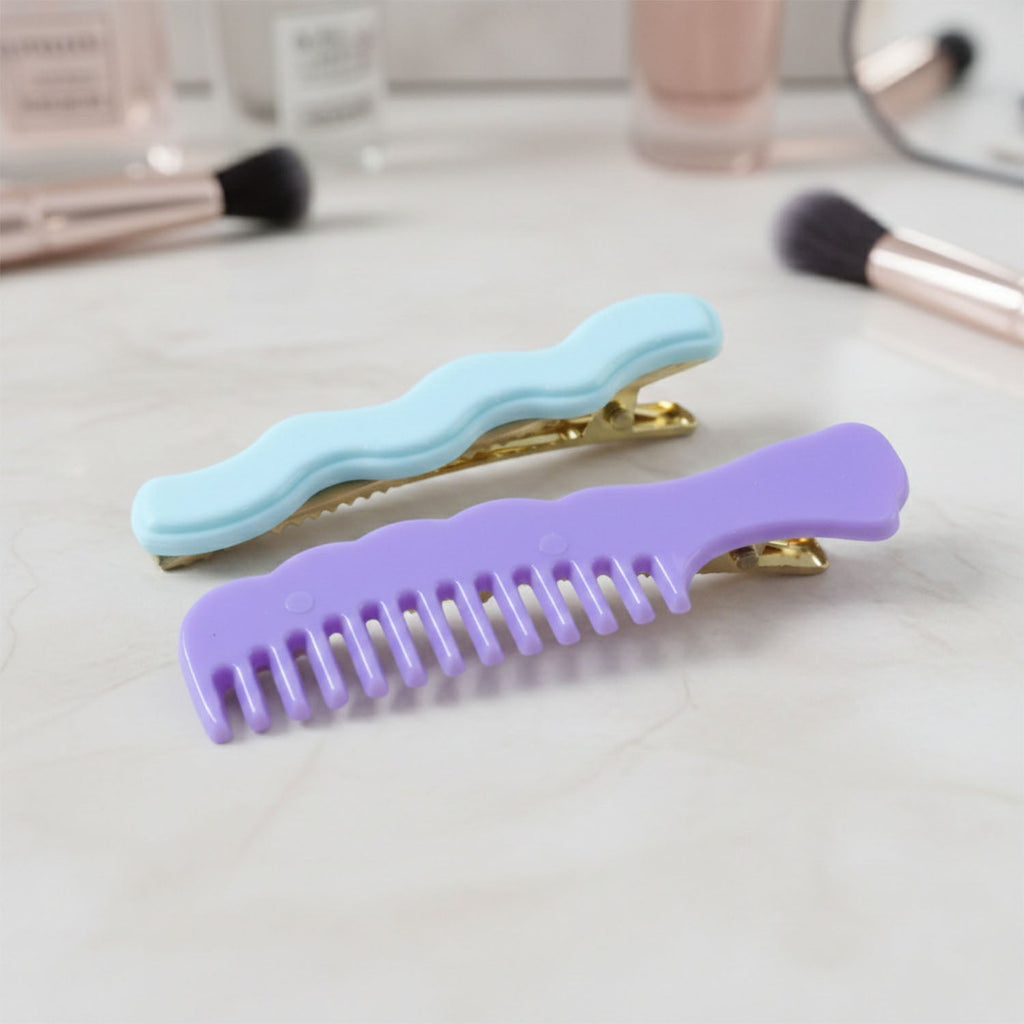 Elegant comb hair accessories set with durable plastic clips