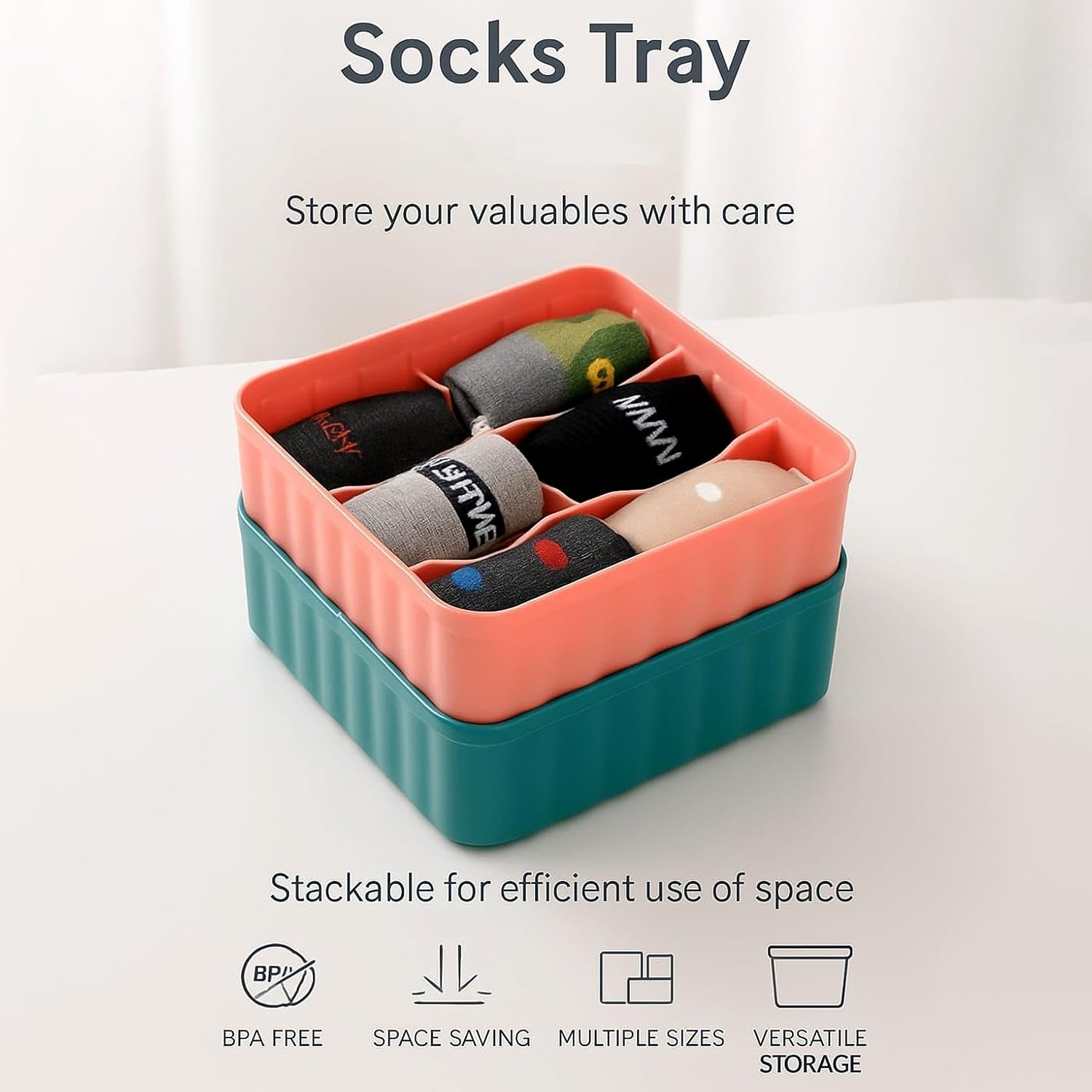 Open-top square storage organizer for easy access to small items