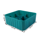 Square storage box with six sections for neat household arrangement