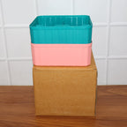 Space-saving square organizer set suitable for multiple uses