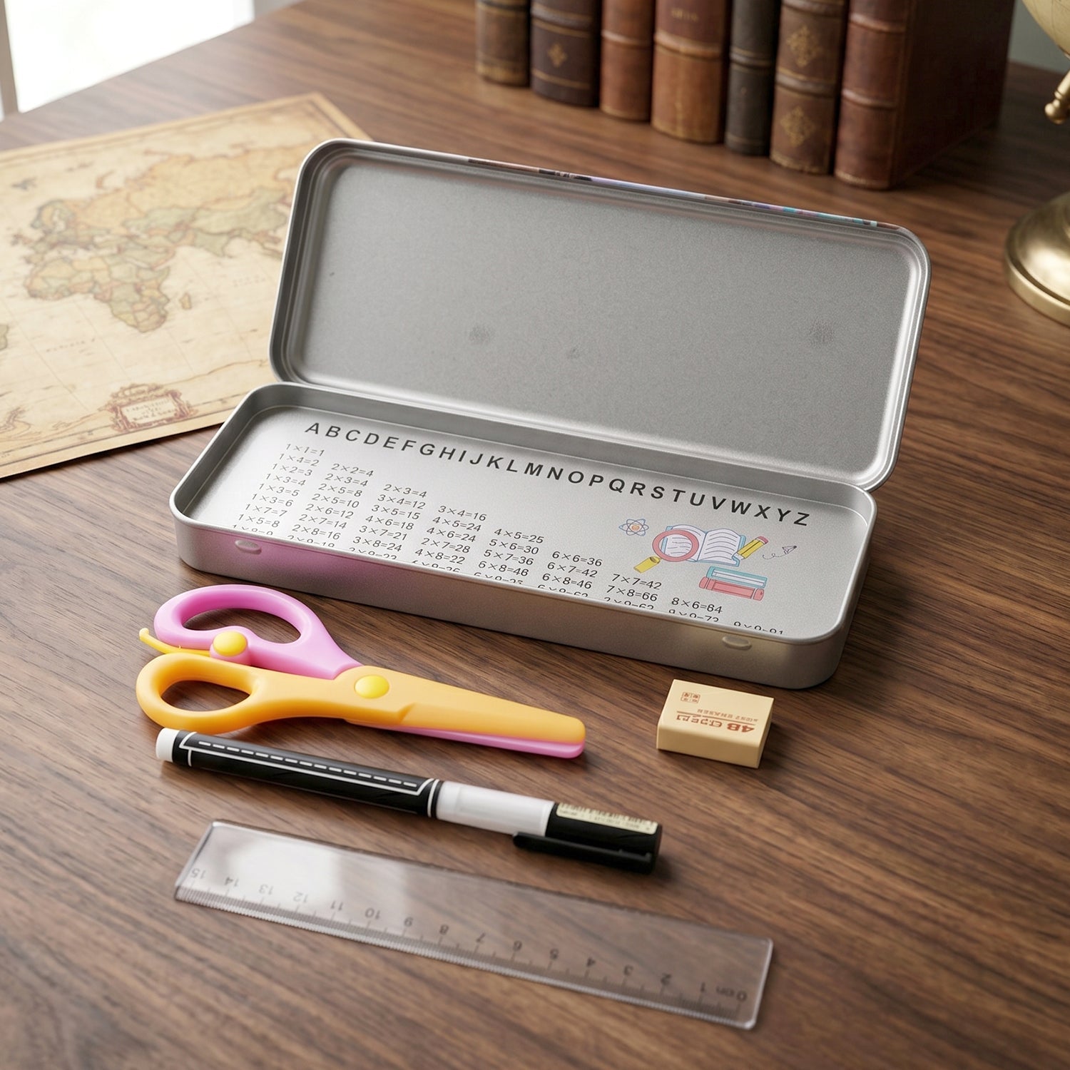 Organized multi-tool pencil box for school students