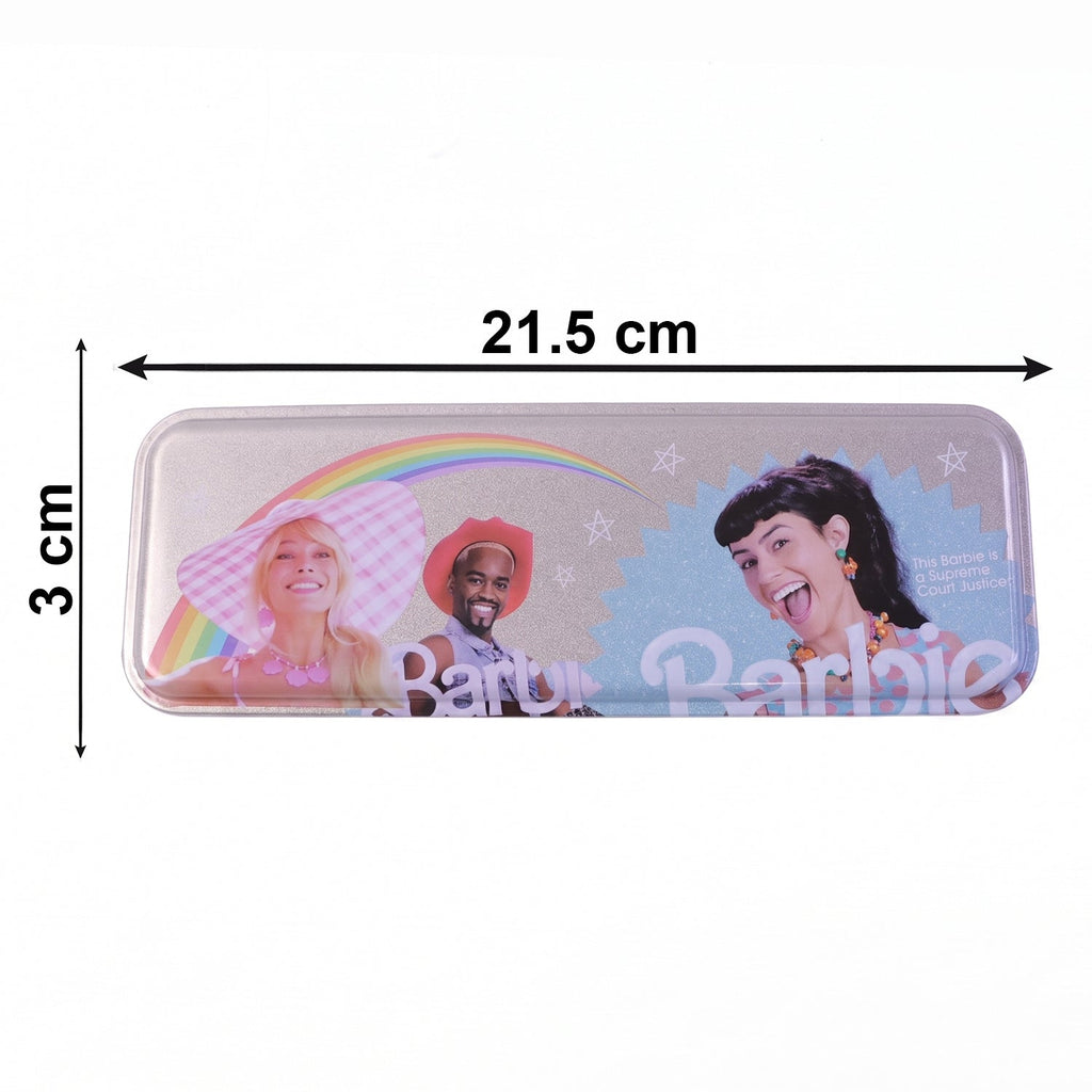 Cartoon styled kids pencil box set in organised storage