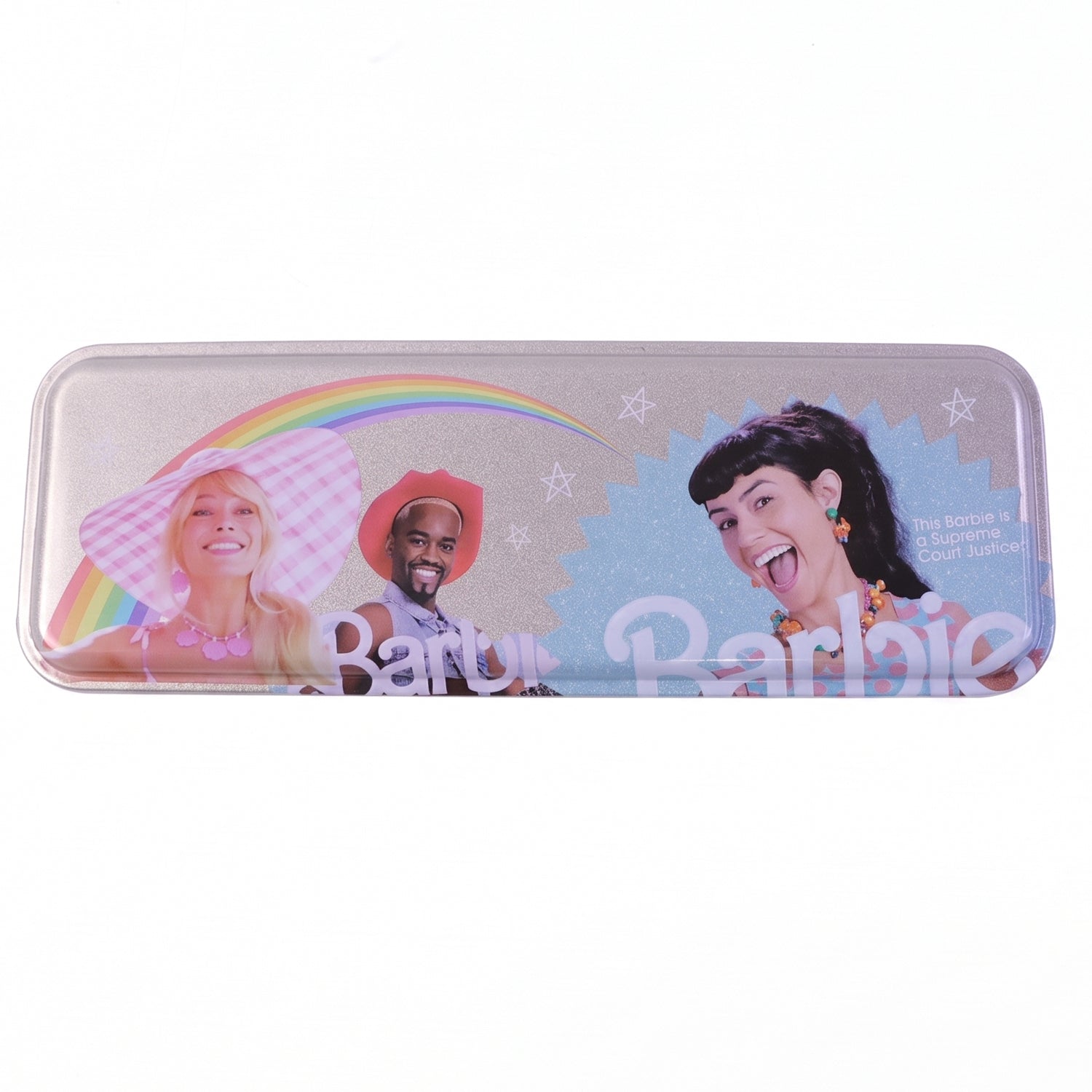 Strong metal school pencil box storage container with accessories
