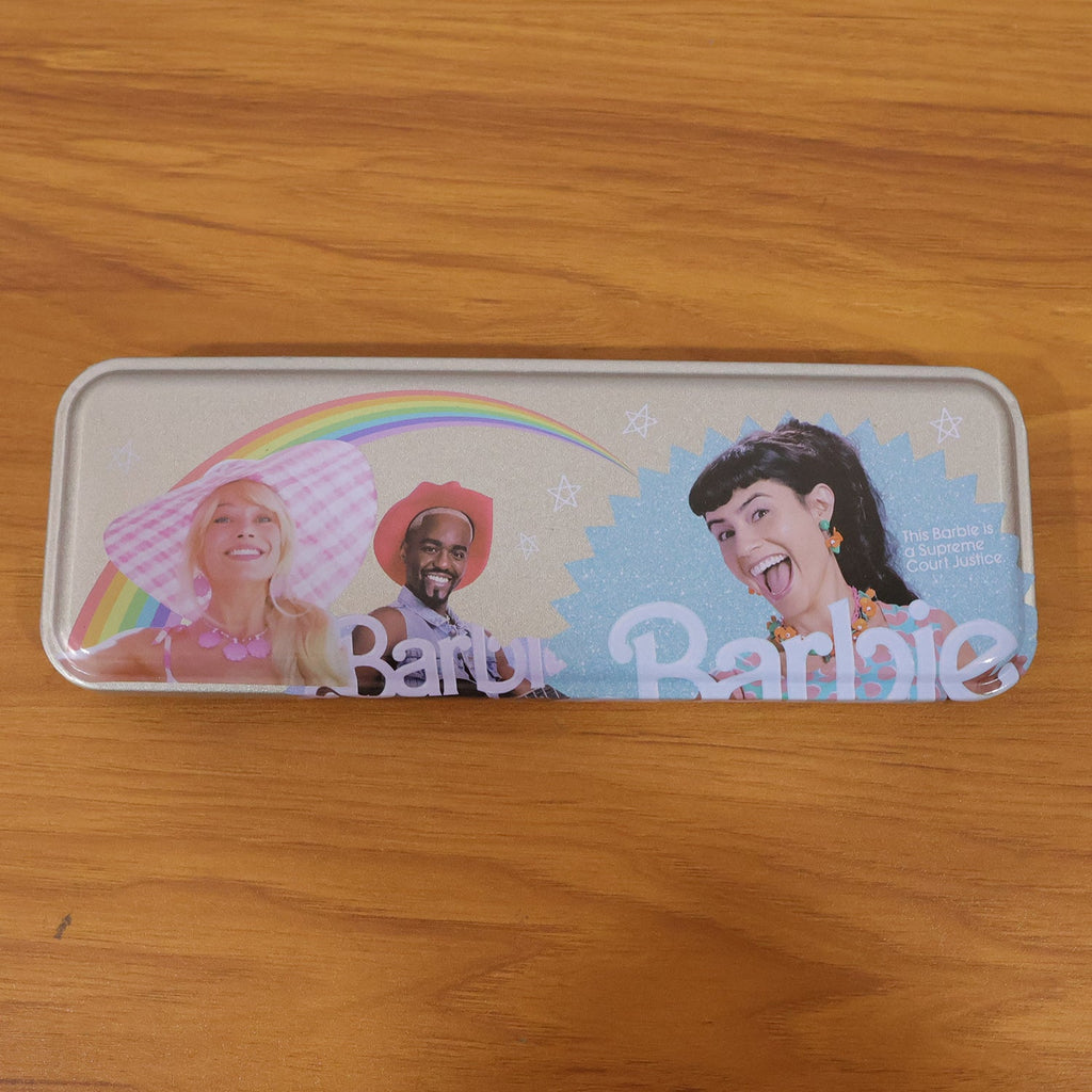 Lightweight metal pencil box for students with multiple compartments